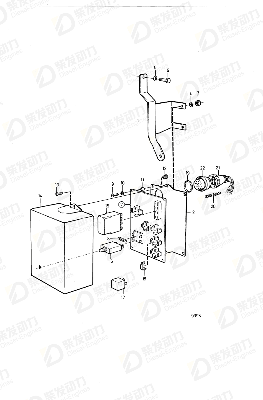 VOLVO Mounting plate 846914 Drawing
